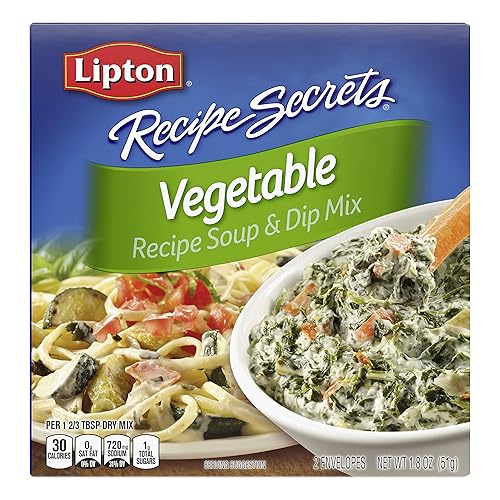 SOUP SECRETS Lipton Recipe - Mezcla de sopa y salsa de verduras, 1.8 onzas, paquete de 12
