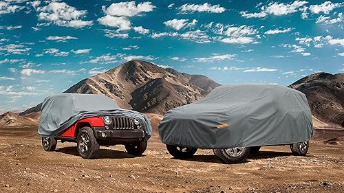 Miniatura 6 de Kayme Funda resistente para automóvil Jeep 2dr, ajuste personalizado para Jeep Wrangler de 2 puertas CJ YJ JK JL impermeable para todo tipo de