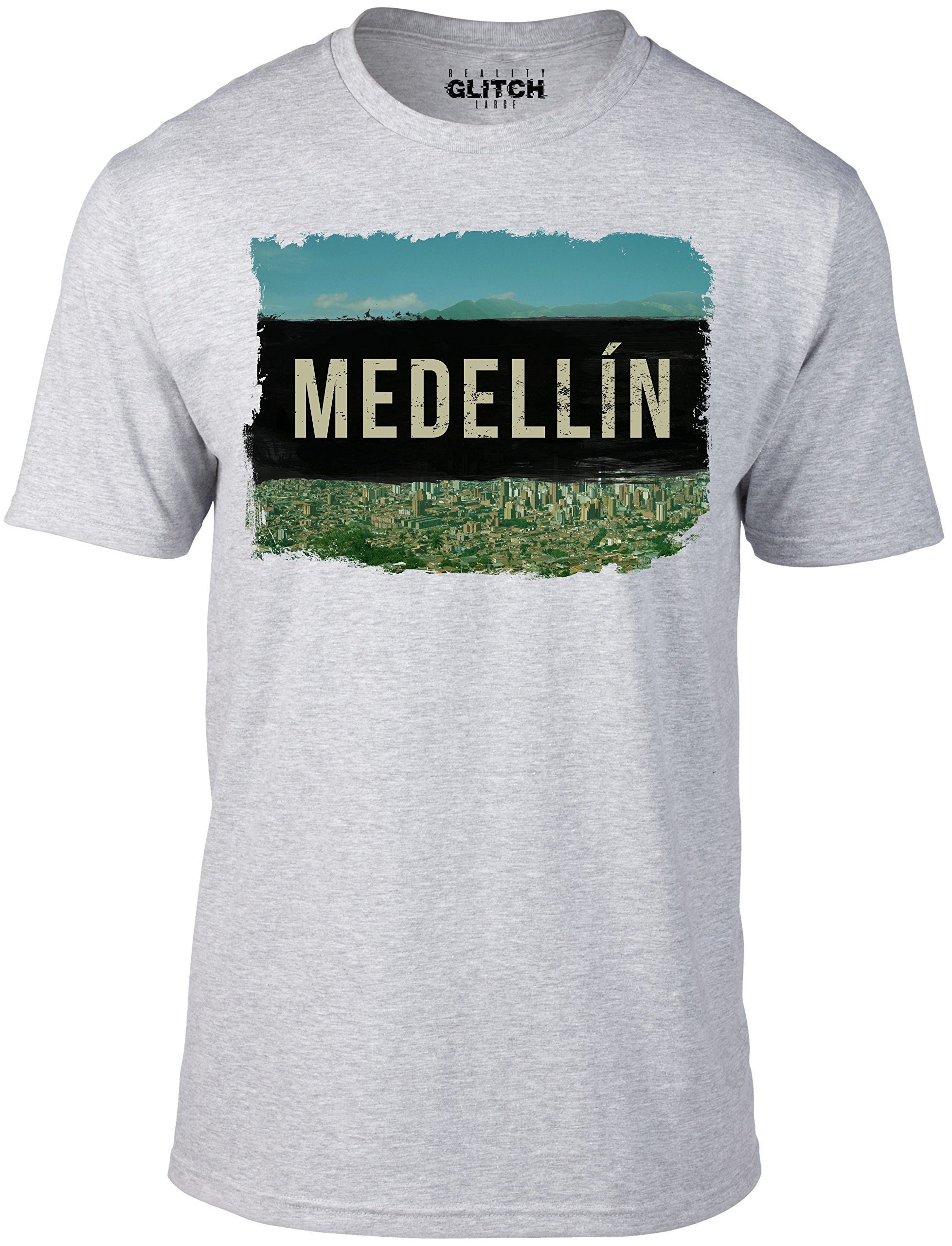 Reality Glitch Men's Light Grey Medellin T-Shirt