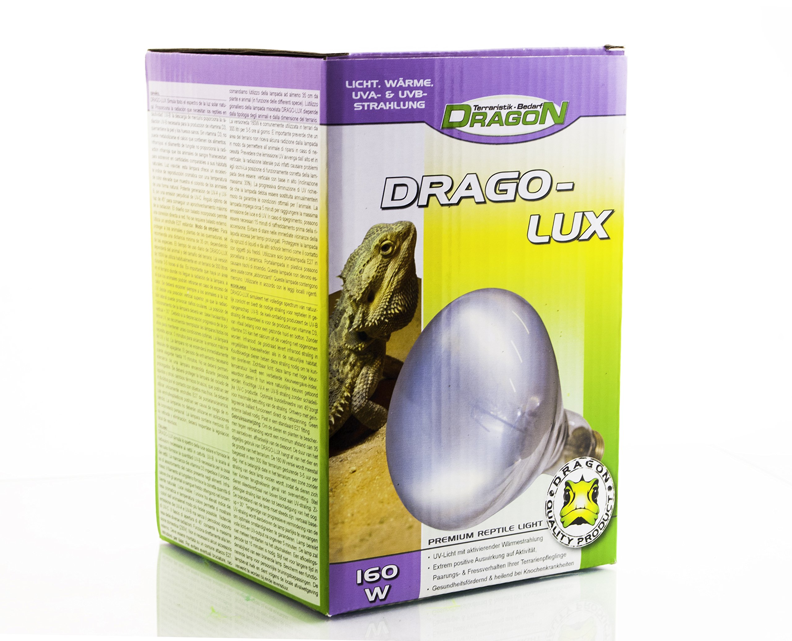Dragon - DRAGO-LUX UV-Strahler 160w E27 - mit sehr hohen UVA & UVB Anteil