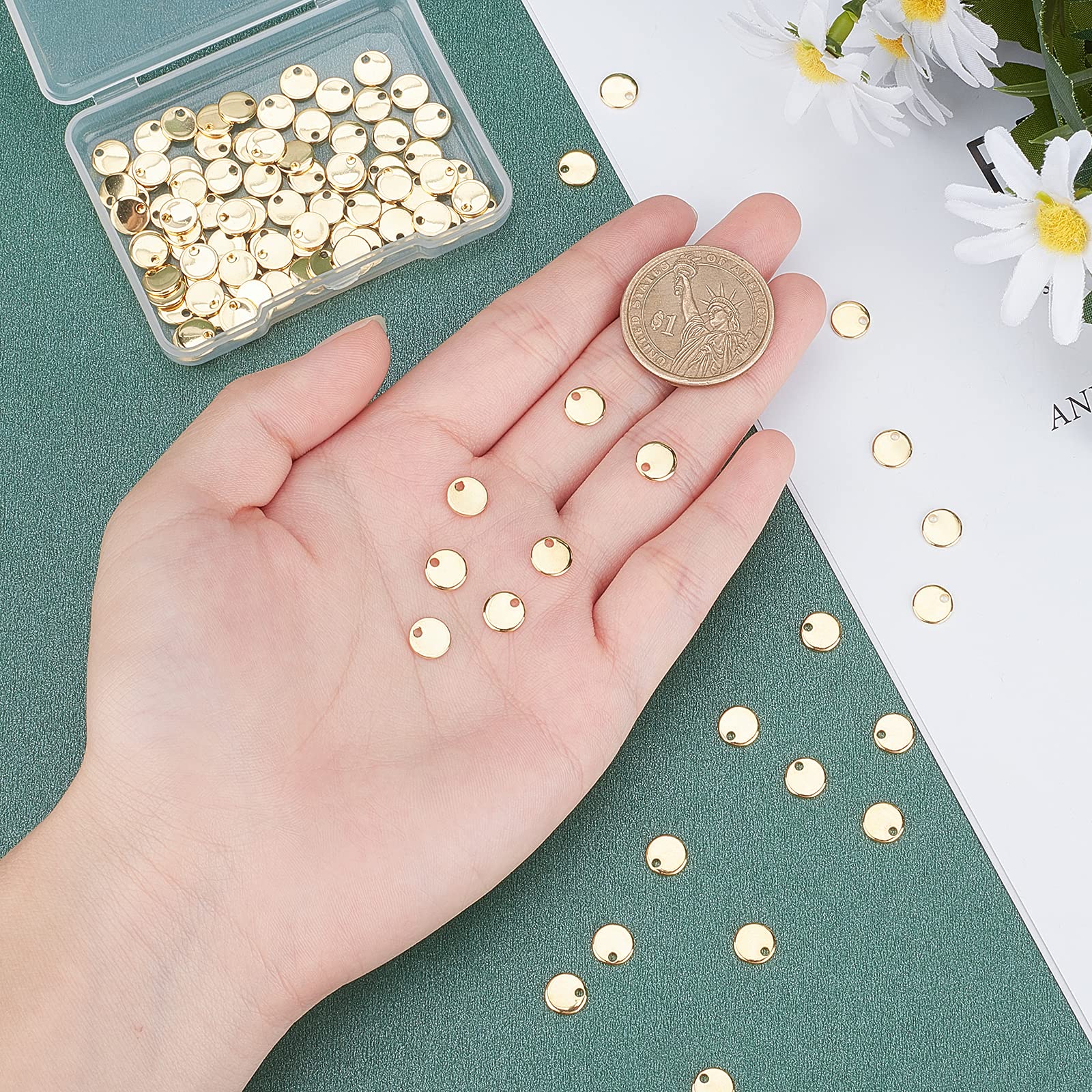 UNICRAFTALE 100 pièces 8mm Perles D'Entretoise de Colonne 304 Perles en Vrac en Acier Inoxydable UNICRAFTALE 100 pièces 8mm Perles D'Entretoise de Colonne 304 Perles en Vrac en Acier Inoxydable