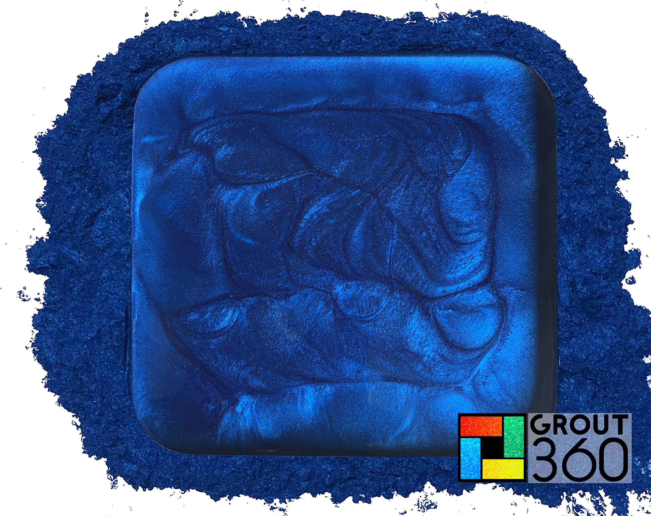 Grout 360 Blue Pearl #43 Pigment Mica Powder Shimmer Metallic Effect 50 grams approx. 1.8 ounces for Epoxy Floors and Countertops