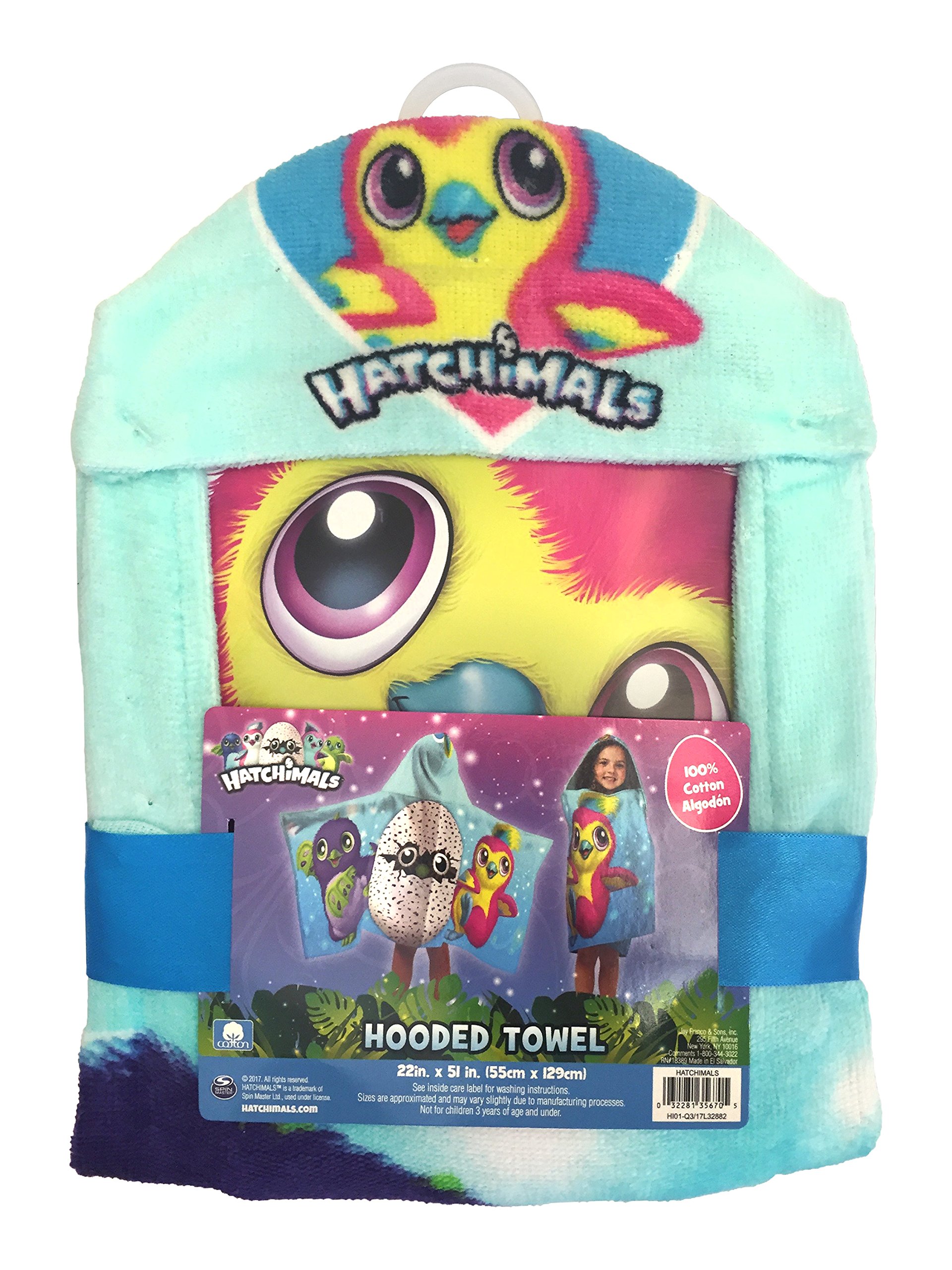 Spin Master Hatchimals Bawełniany ręcznik kąpielowy z kapturem / basen/plażowy