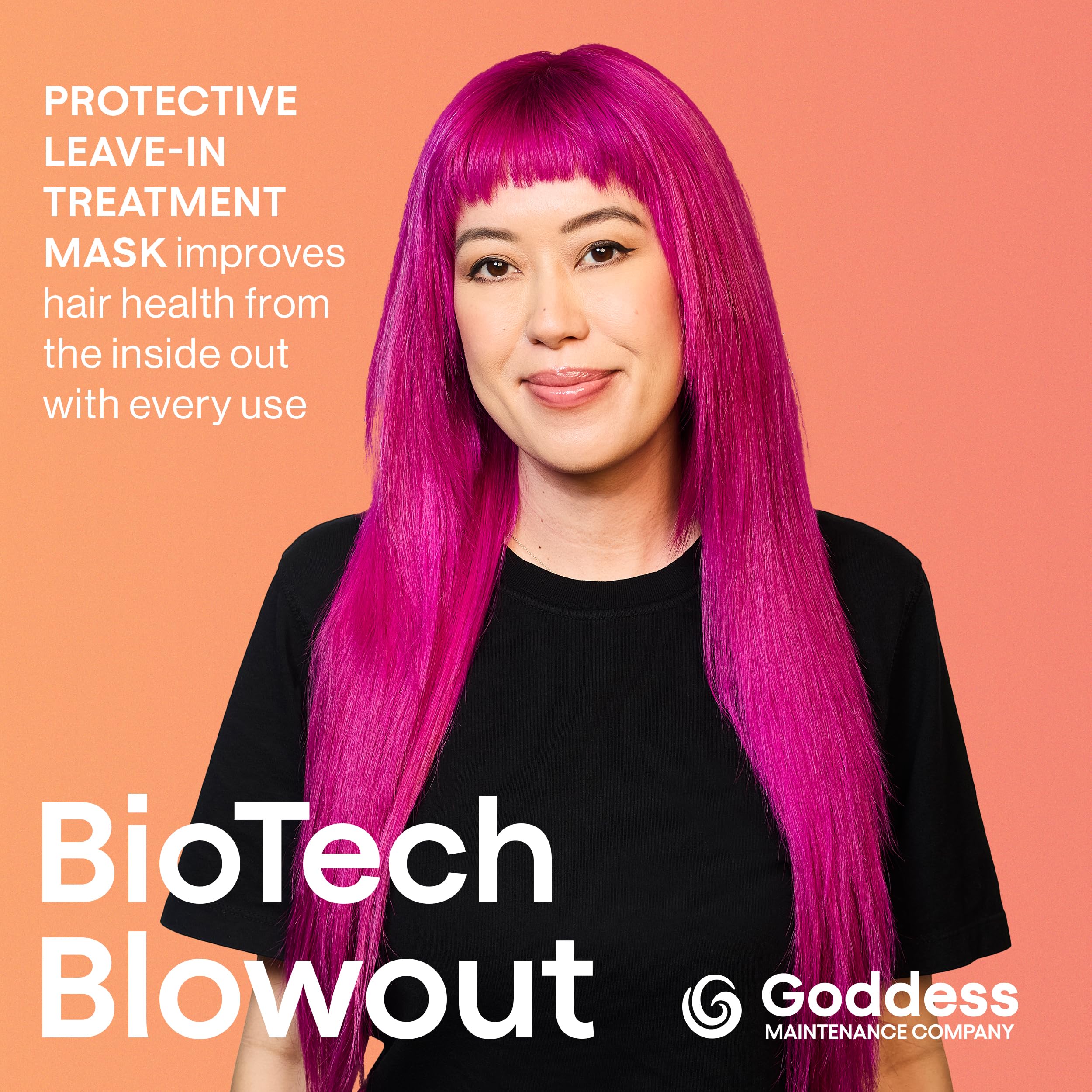 Goddess Maintenance Company Biotech Blowout Leave-In Restorative Hair Mask, Heat Protectant & Strengthening Treatment for Frizz-Free Volume, Repairs & Shields Up to 450 F, 1.7 Fl Oz