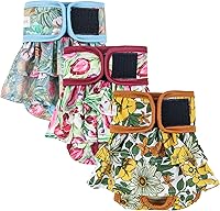 Vista 7 de Langsprit Pañales lavables para perras (paquete de 3) – Pañales reutilizables para perras – Pañales para perras altamente absorbentes para perros