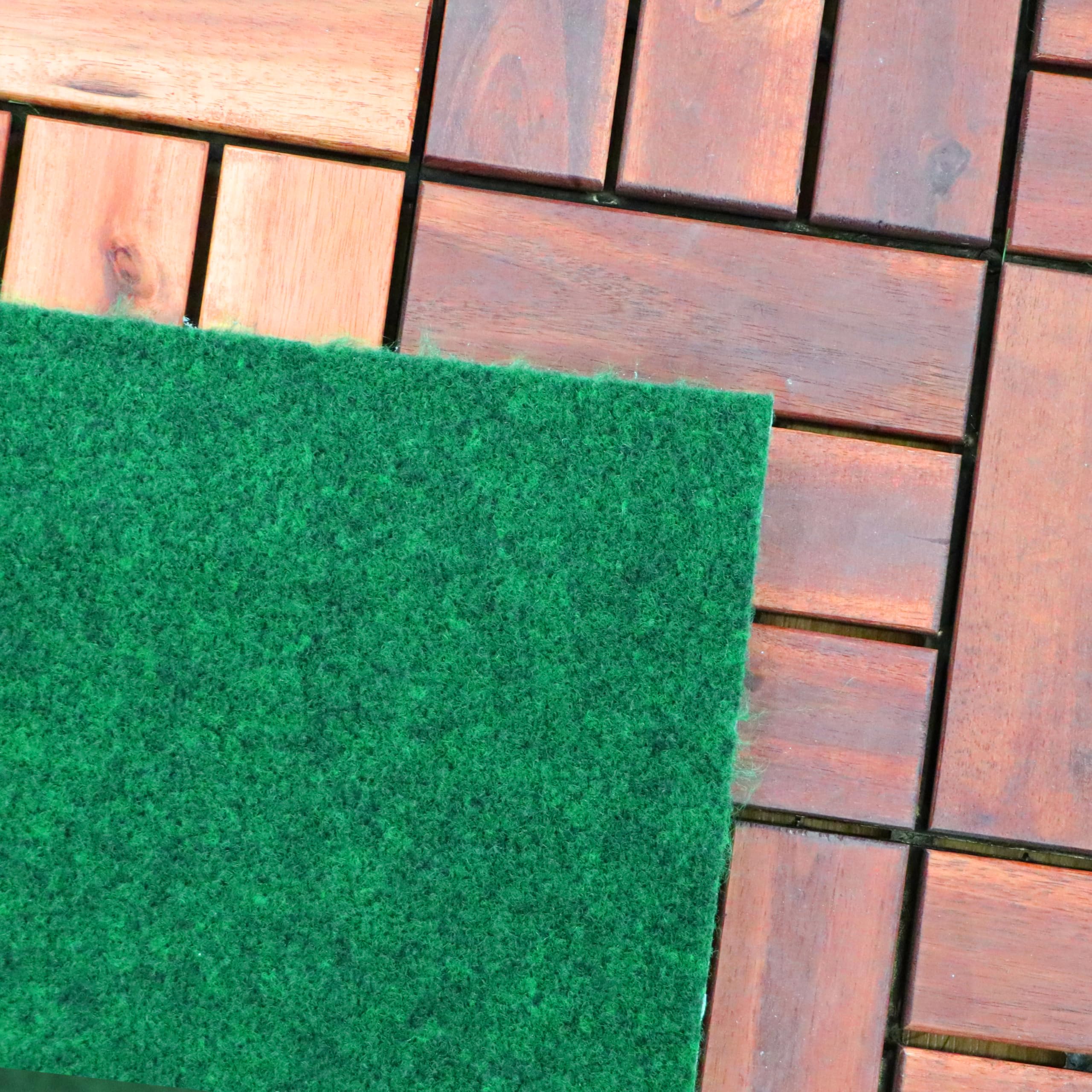 Primaflor Rasenteppich | Grün, 4,00m x 3,00m | Comfort | UV-stabil & schnelltrocknend | Mit Noppen | Kunstrasen-Teppich für Balkon, Terrasse & Poolbereich | Outdoor Bodenbelag | Balkonteppich