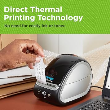Dymo LabelWriter 550 Direct Thermal Printer with Automatic Recognition for Address, Shipping and Barcode Labels | EU Plug