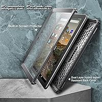 Vista 3 de Fintie Funda para tablet Yaxa Fire HD 10 y 10 Plus (versión 11ª generación 2021), [Tuatara] Funda híbrida resistente con protector de pantalla