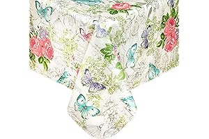 Newbridge 52 Inch Square Floral Vinyl Flannel Backed Tablecloth