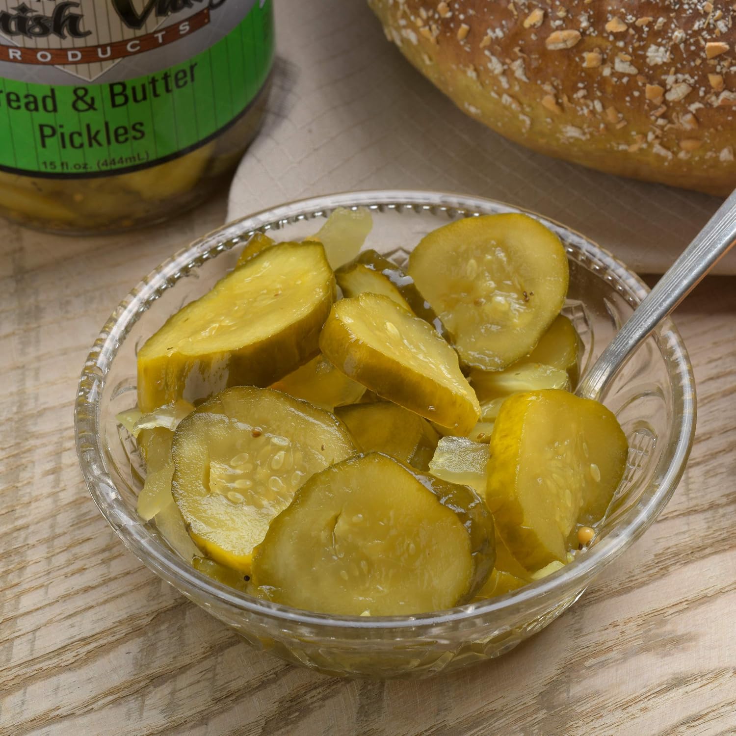 Amish Valley Products Bread and Butter Pickles Glass Quarts All Natural (4 Qt Jars - 32oz)