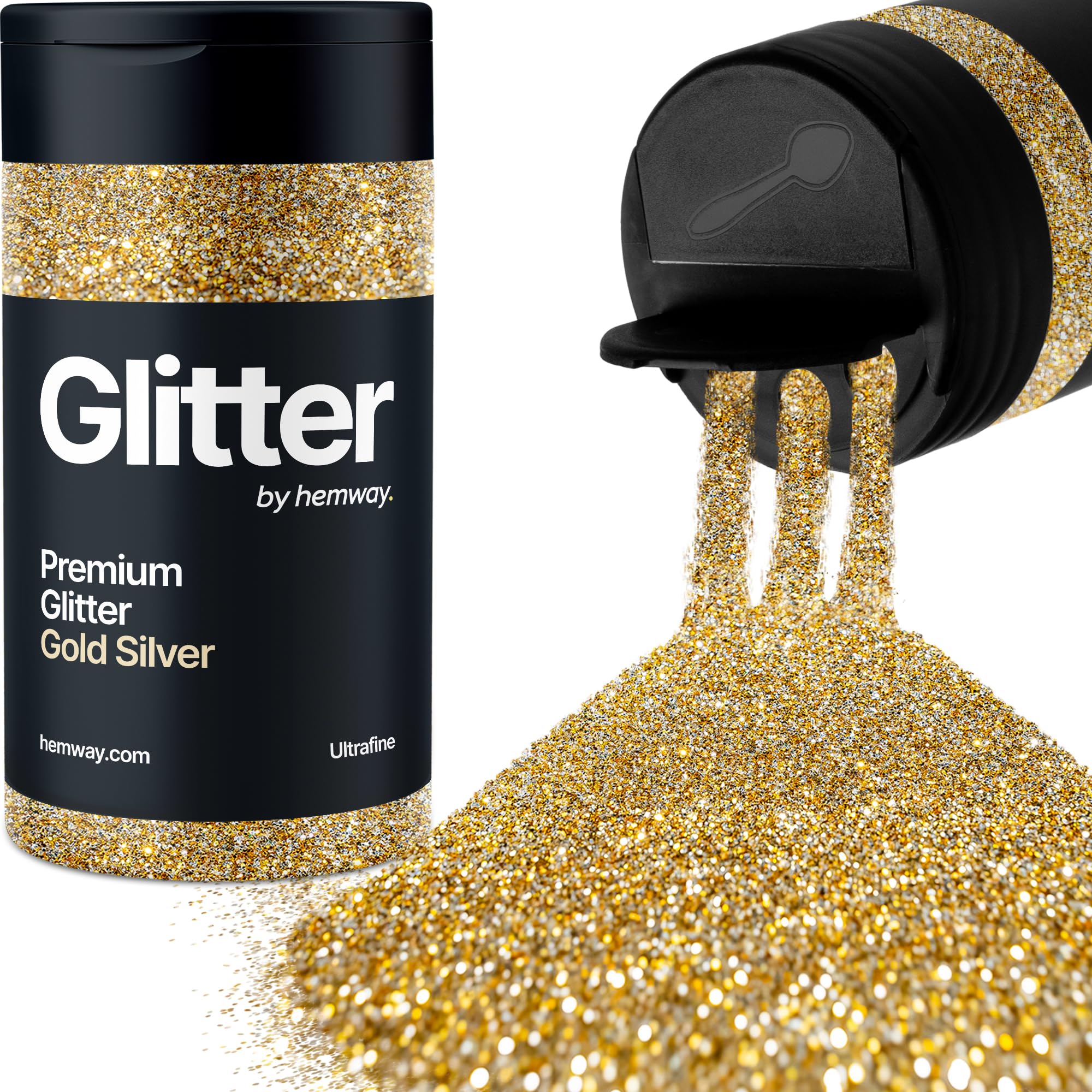 Champagne Gold Glitter Shaker, 130g Ultrafine Glitter, Crafts 1/128" Metallic Flake Champagne Gold Sequins, Resin & Epoxy Crafts, Decorating, Halloween, Christmas Nail, Face, Hemway — view 56