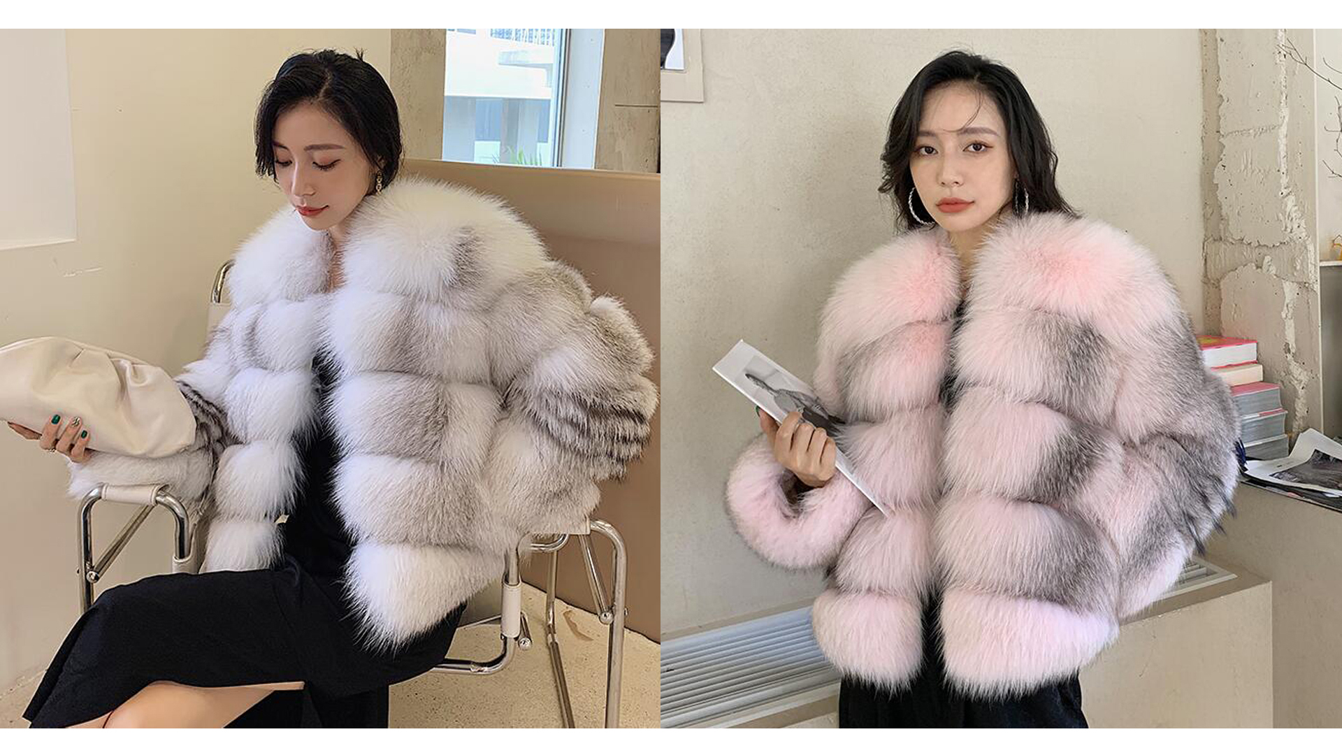 ✨ TOM'S トムズ✨ 毛皮100％ FOX ファージャケット ピンク M Melia | Luxury Saga Scandinavian Pink Fox Fur Coat With Lavish