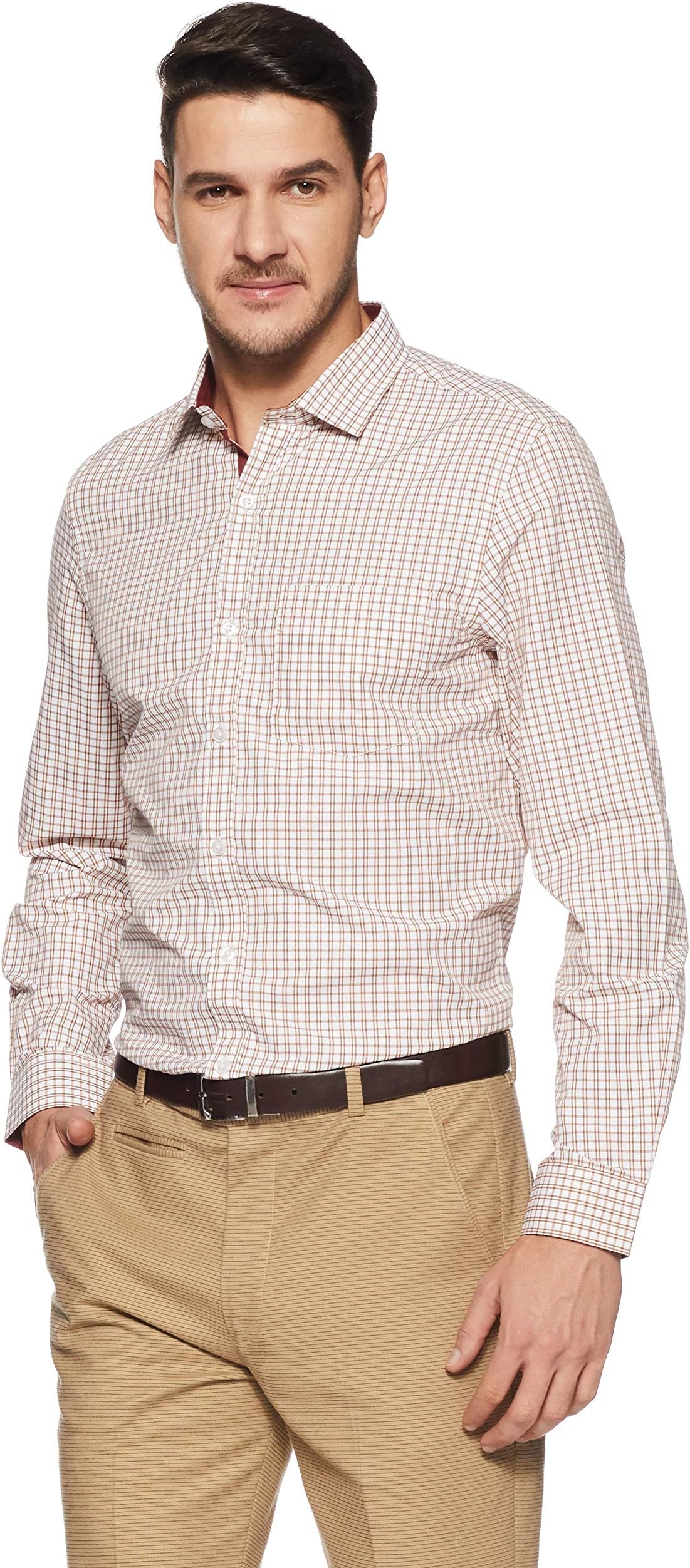 Excalibur by Unlimited Men's Plain Regular Fit Formal Shirt
