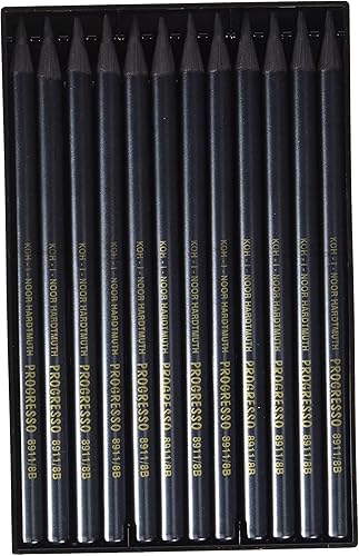 Koh-I-Noor Progresso 8B - Lápiz de grafito sin madera (caja de 12)