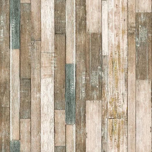 Amazon Blooming壁アンティーク調マルチカラーweathered Beachwood木製壁紙壁壁画 8 In32 8 Ft 57 Sq Ft Per Roll 壁紙