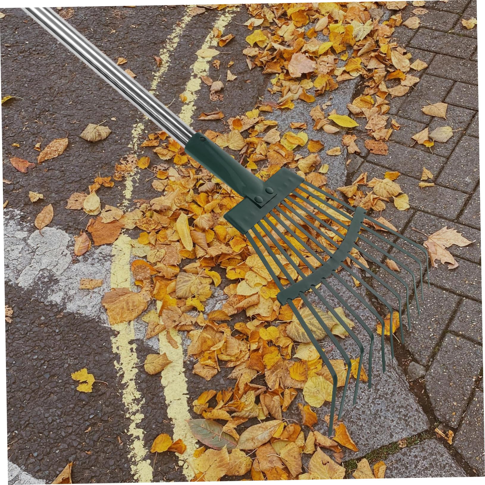 BESTonZON 3 Stück Gartenrechen für Laub und Gartenpflege Kompakter Laubbesen für Effizientes Reinigen von Rasenflächen Geeignet für Gartenarbeit und Outdoor Anwendungen