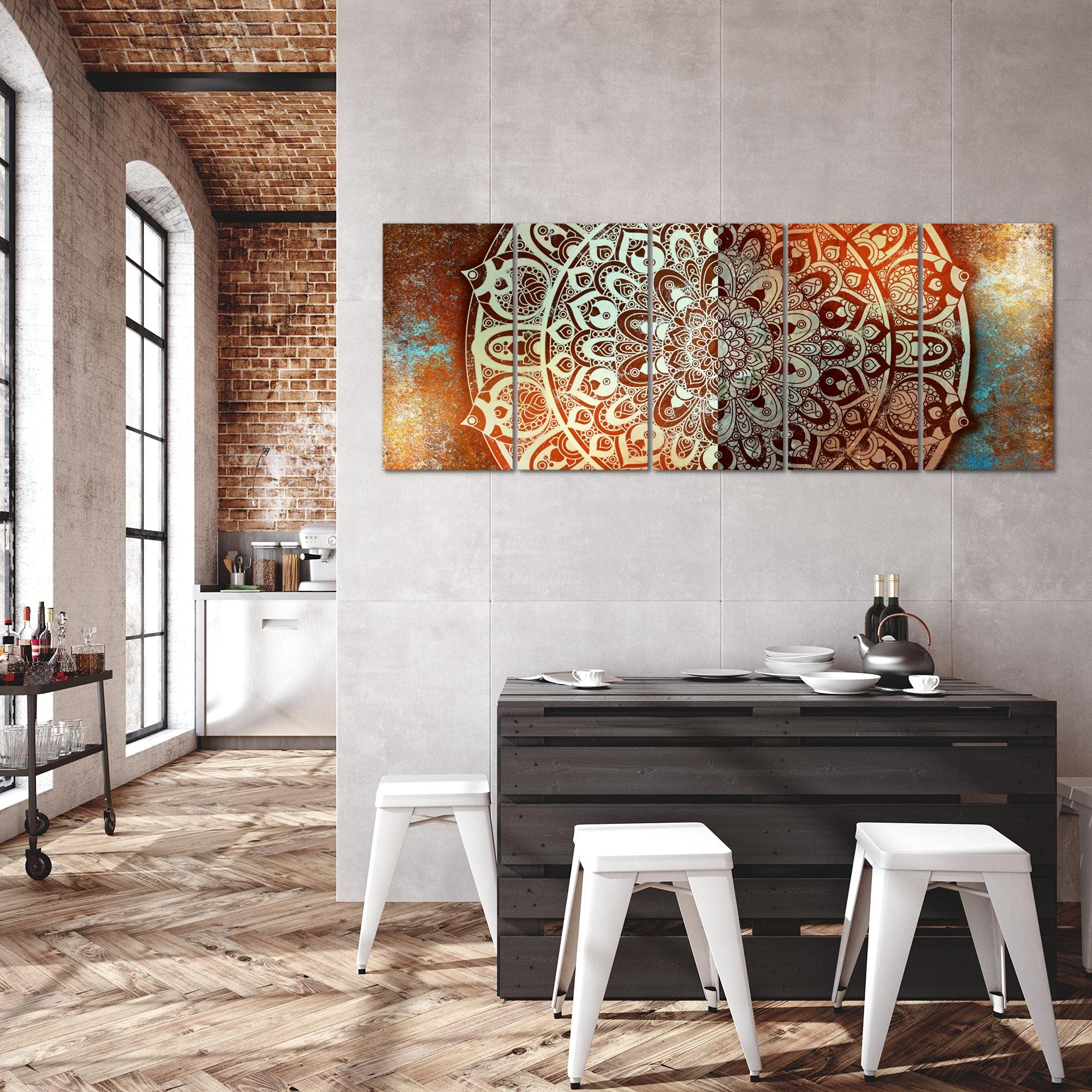 Runa Art Quadri Moderni Porto di Amburgo 150 x 75 cm Soggiorno Grande Marrone Sala Da Pranzo 603053a