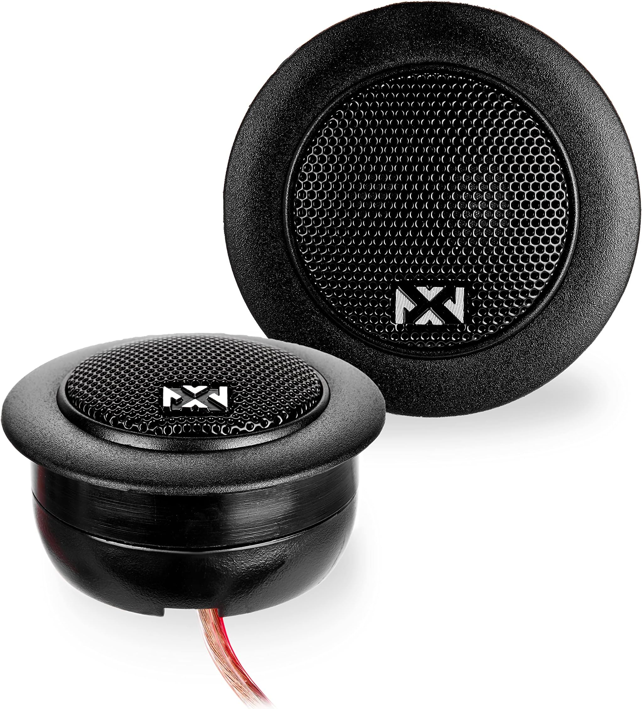 NVX VSPTW 450W Peak (150W RMS) 1" (25mm) V-Series Silk-Dome Car Audio Tweeters and Crossovers