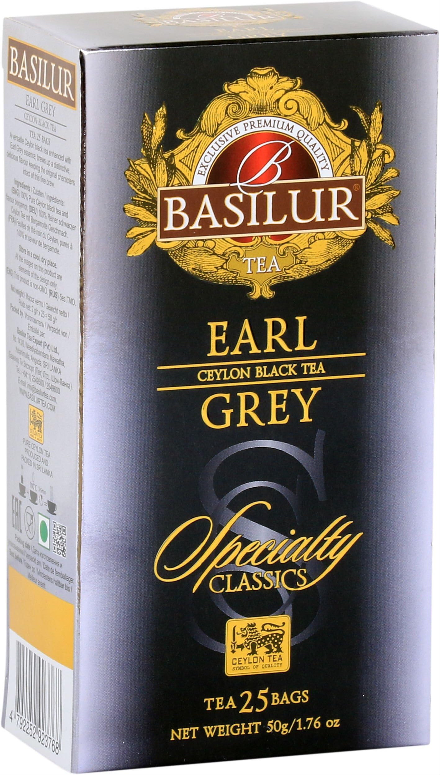 “Earl Grey” Specialty Classics Collection, 25 Count String and Tag Tea Bags