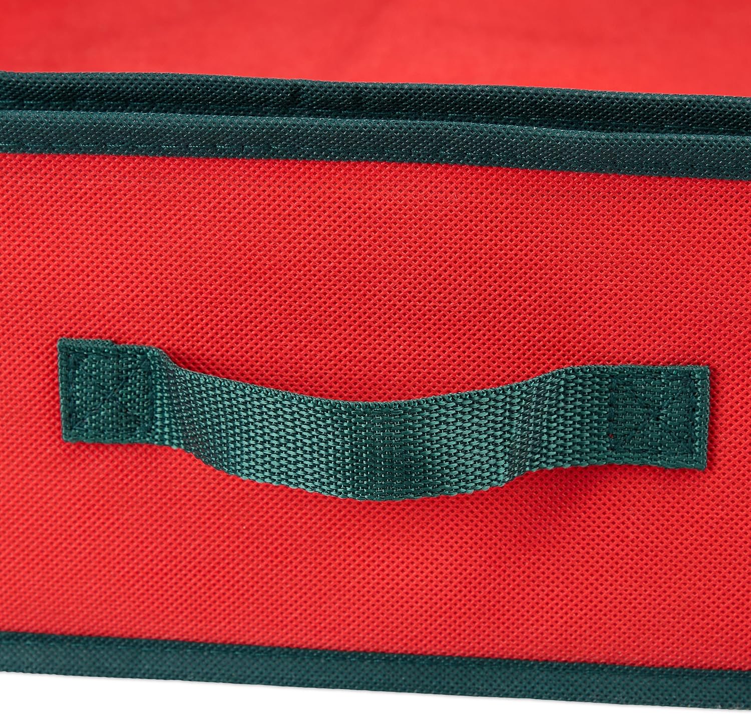 Relaxdays Wrapping Paper Storage Box, 2 Inner Pockets for Ribbons, Christmas, Birthday, Red/Black