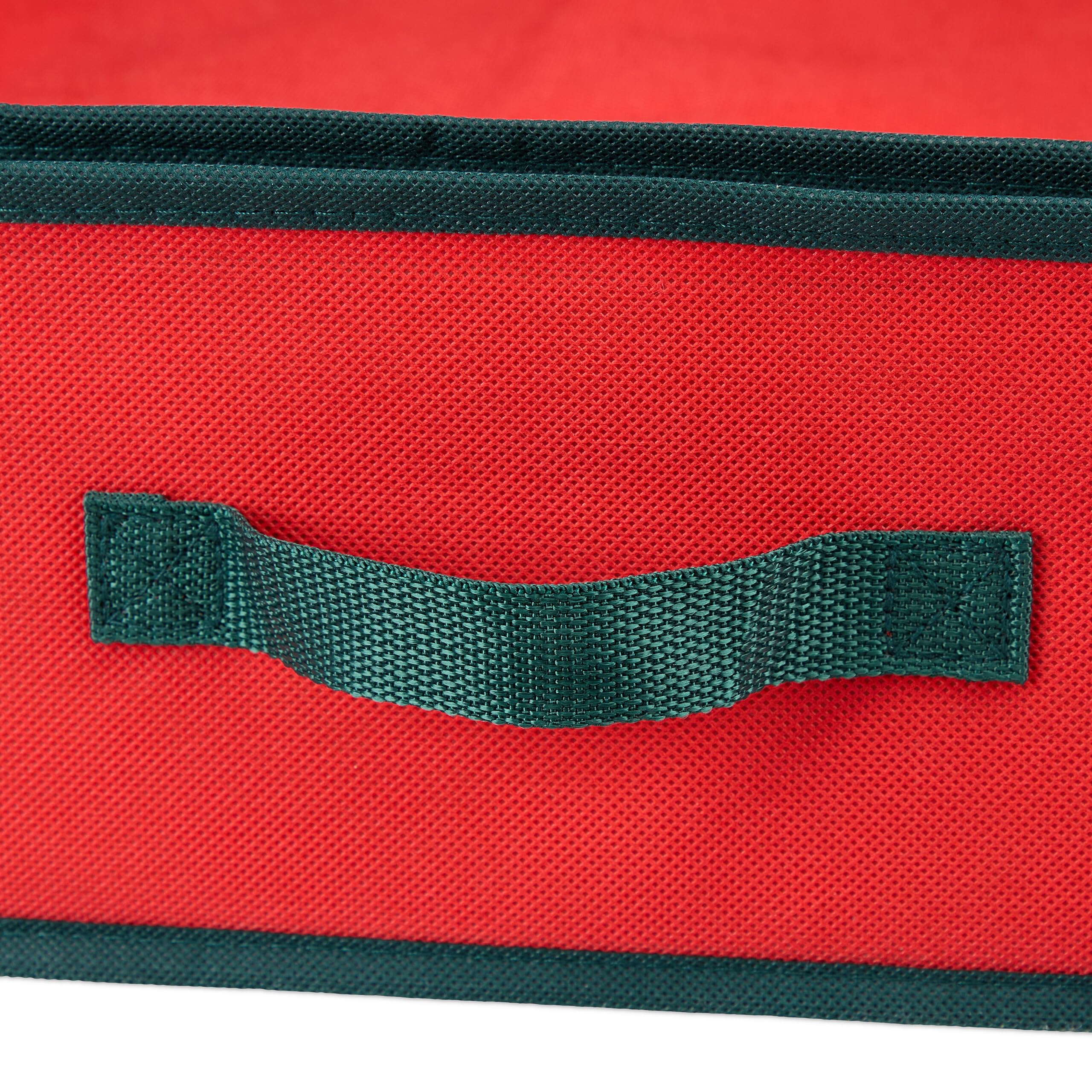 Relaxdays Contenitore Carta Regalo, Scatola Scomparti Porta Rotoli, Nastri, Palline, Addobbi Natale e Feste, Rosso Nero