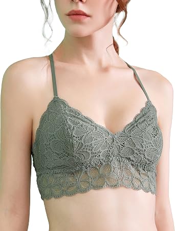 Luna & Sun Soft Simple Sexy Breathable Wirefree Lace Bralette