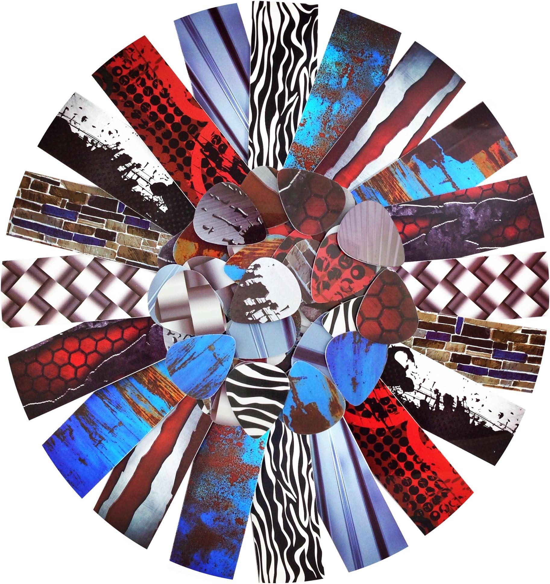 Pick-a-Palooza Custom Strip Pack for Guitar Pick Maker - Wide Variety of Strips for Crafting Picks with Any Pick Punch - Grunge