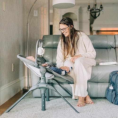 Miniatura 5 de Baby Delight Bloom Baby Seat  Silla de bebé relajante y ajustable  Portátil y compacto  Tweed carbón