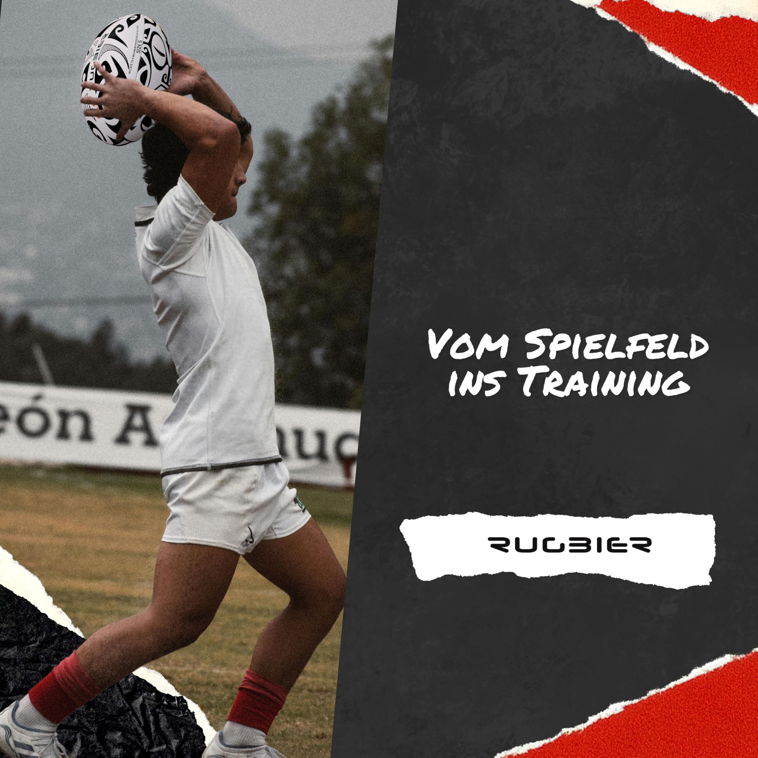 Trainings-Rugbyball Größe 5 – Premiumqualität – Für Training und Spiel – Herrenmannschaften & Seniorenteams – Maori Face
