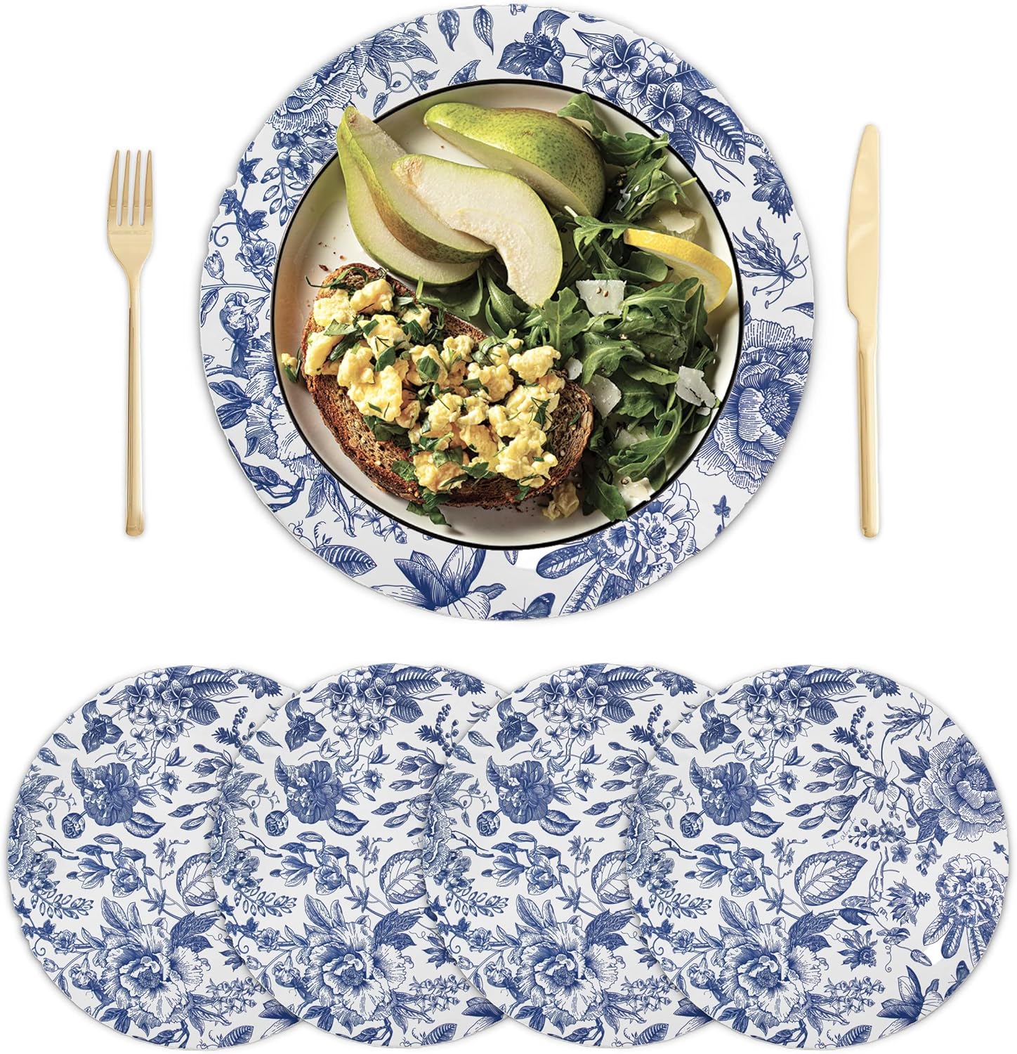Placemats Set of 4, Dinner Plate Mats, Round Placemat
