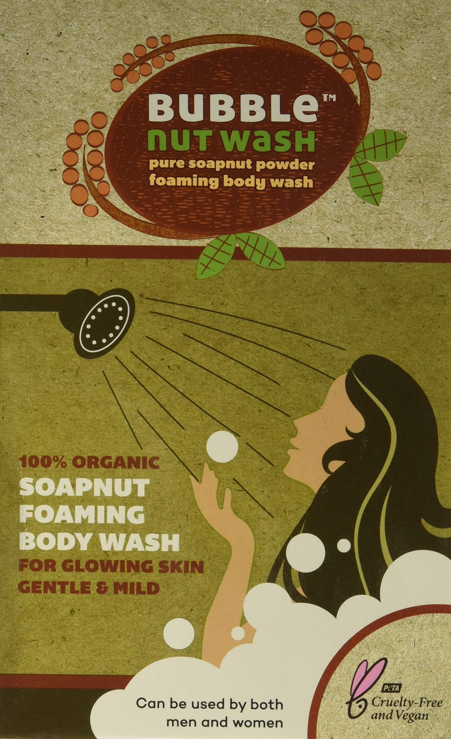 Bubble Nut Wash Foaming Body Wash Powder - 100 g (Pack of 2)