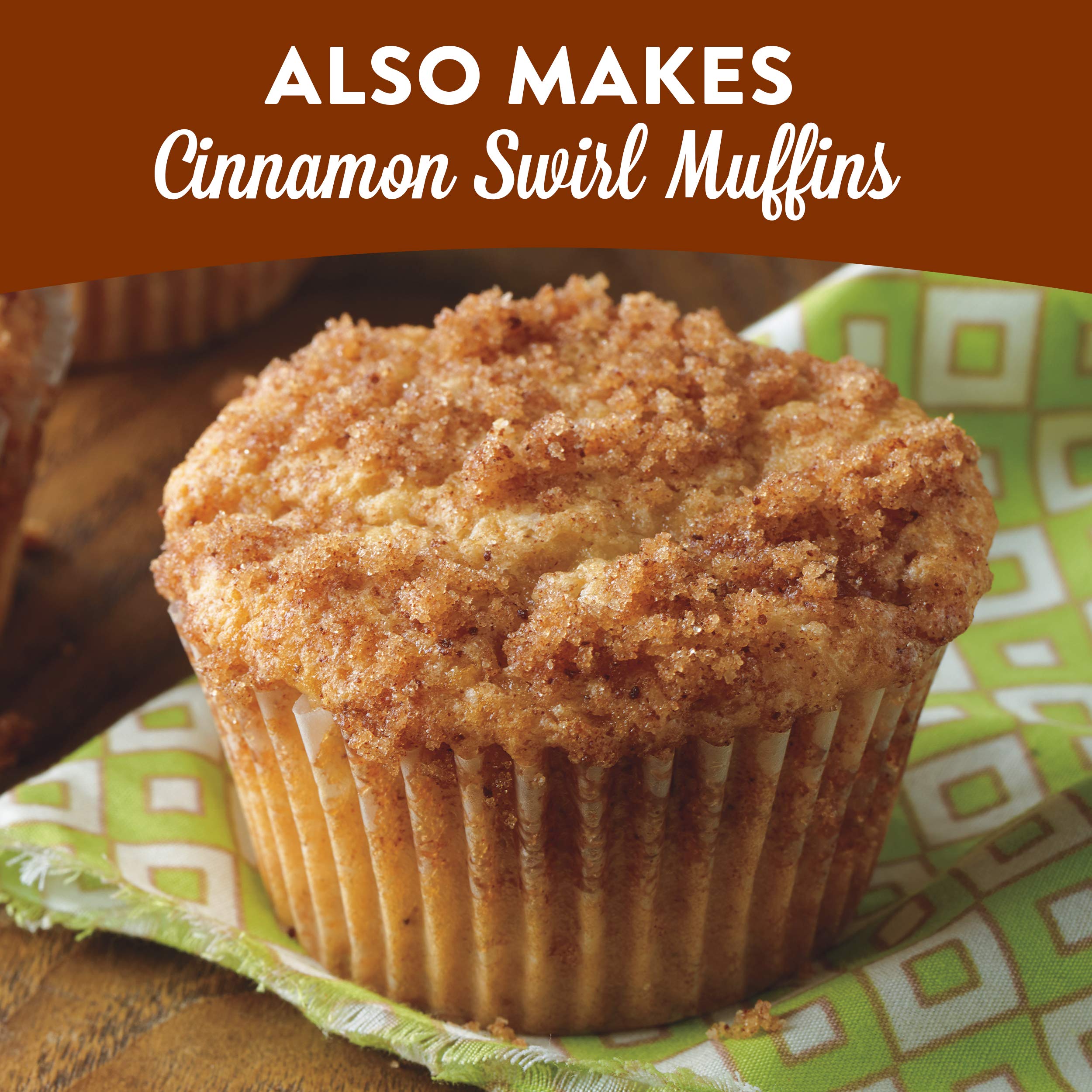 Krusteaz Cinnamon Swirl Crumb Cake and Muffin Mix, 21-Ounce Boxes (Pack of 4)