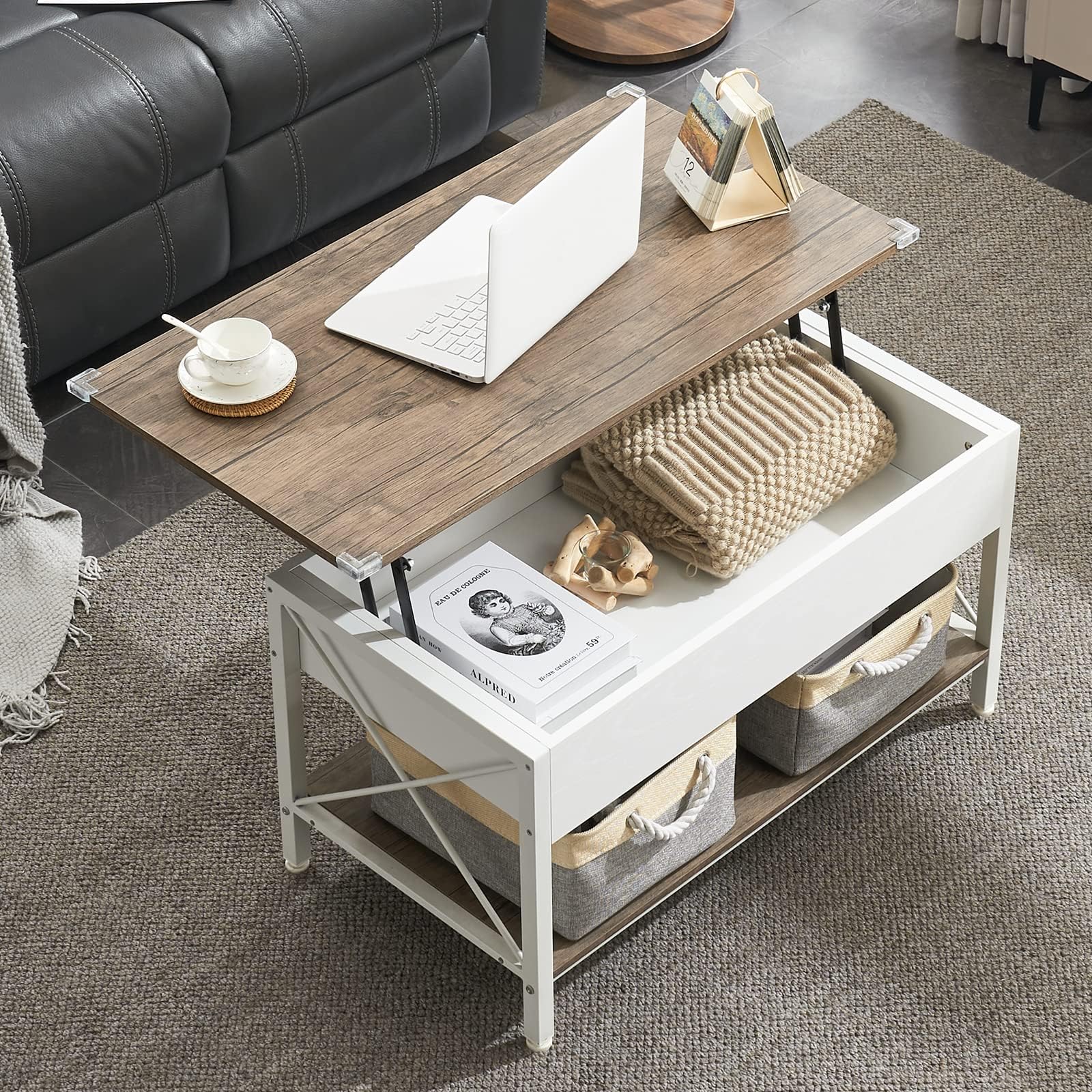 Magnussen Stratton Rustic Lift Top Storage Coffee Table