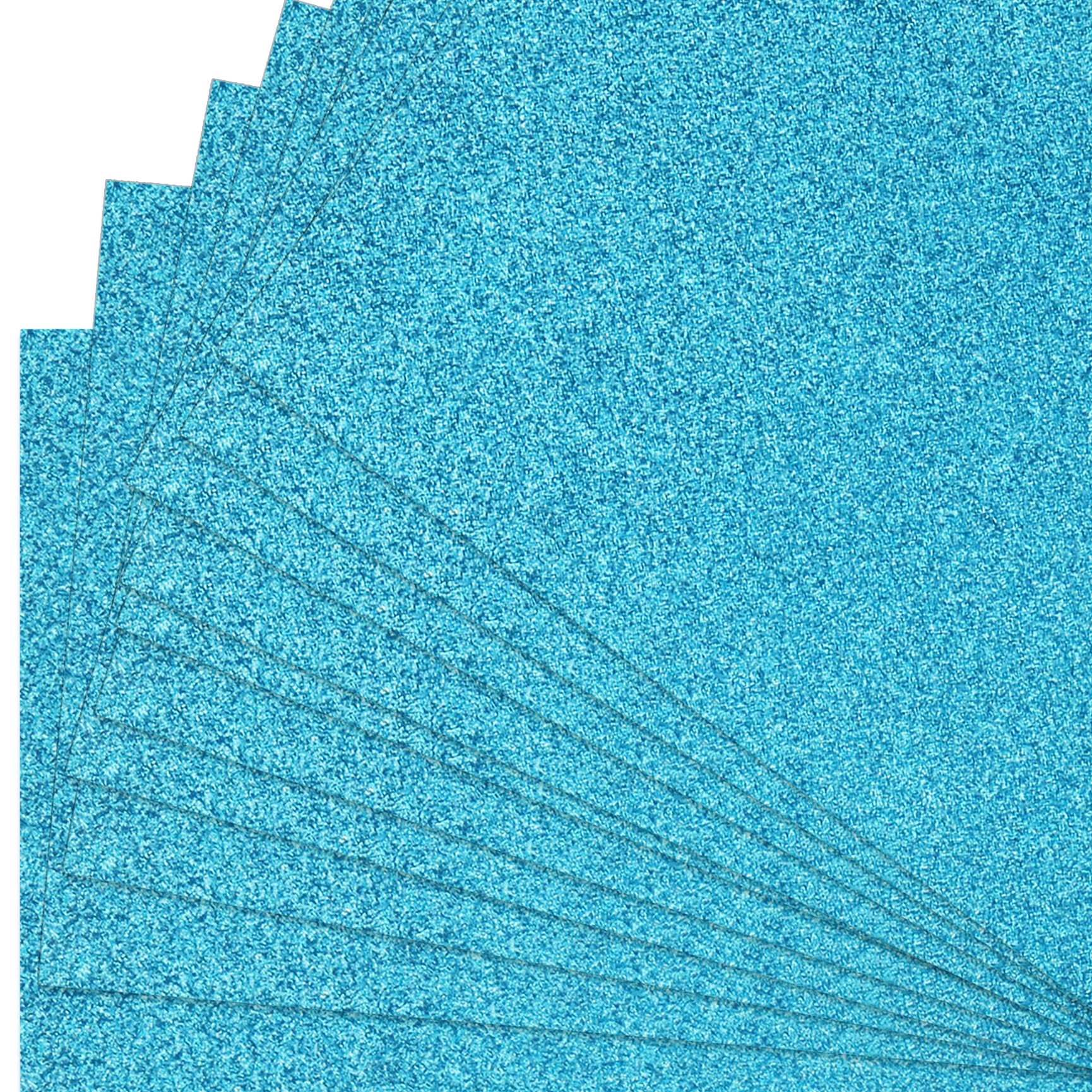 15 Sheets A4 Blue Glitter Cardstock, 300gsm Non Shed Glitter Craft Paper for Scrapbook DIY Art Project Greeting Cards Party Decoration