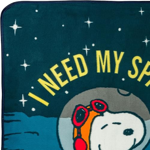 Miniatura 2 de Silver Buffalo Peanuts Snoopy I Need My Space - Manta de forro polar de 45 x 60 pulgadas