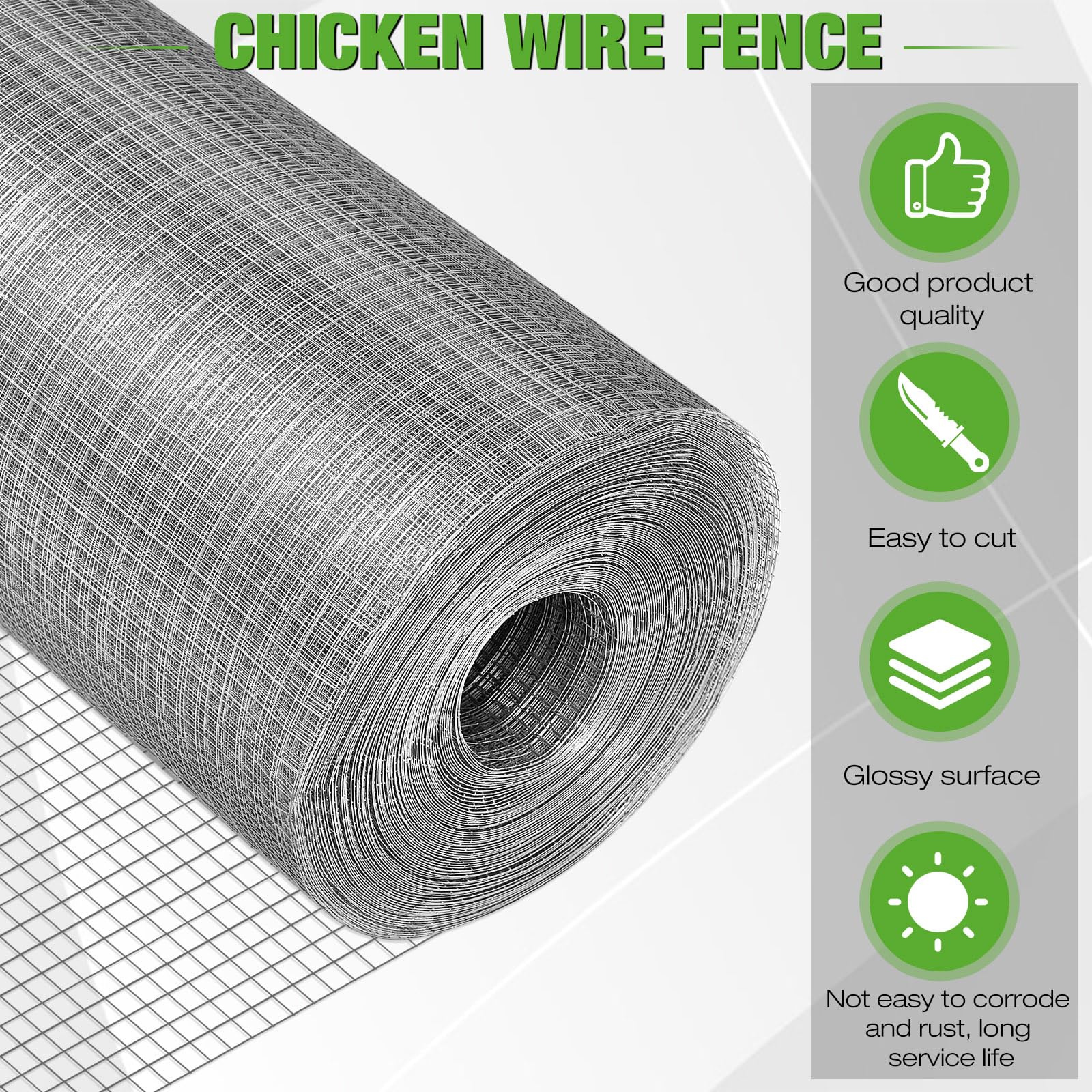 Tatuo Panno ferramenta 23 gauge zincato a caldo dopo saldatura gabbia rotoli di rete metallica da 1/2 pollice filo metallico per pollo rete metallica recinzione pollame rete per pollame per giardino
