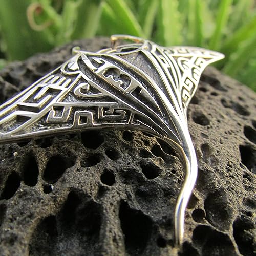 Miniatura 7 de Collar con colgante de manta raya, mini, plata de ley, océano | playa | regalo | joyería | hecho a mano | único