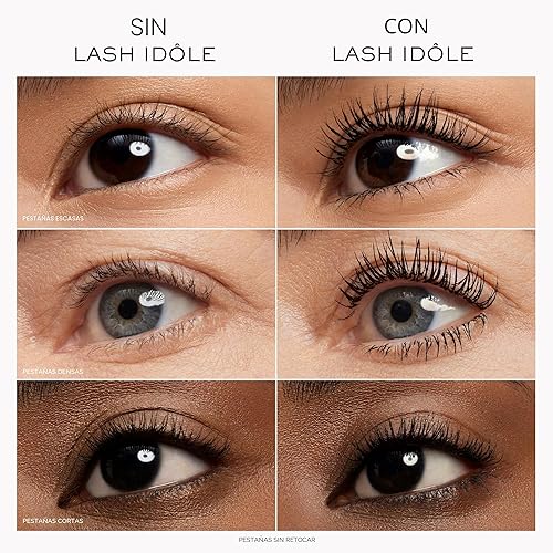 Vista 4 de Lancôme Lash Idôle - Máscara de pestañas para levantamiento de pestañas y volumen – Máscara negra para volumen instantáneo, longitud y elevación – a