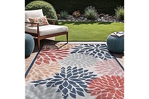 Beverly Rug 7 x 12 Area Rug - Outdoor Rug 5x7 Modern...