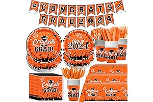 2024 Graduation Decorations Class of 2023 Cups, Graduation Party Supplies, Congrats Grad Tableware Set