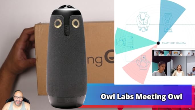 Amazon.com: Owl Labs 會議貓頭鷹- 360 度、720p 視訊會議相機