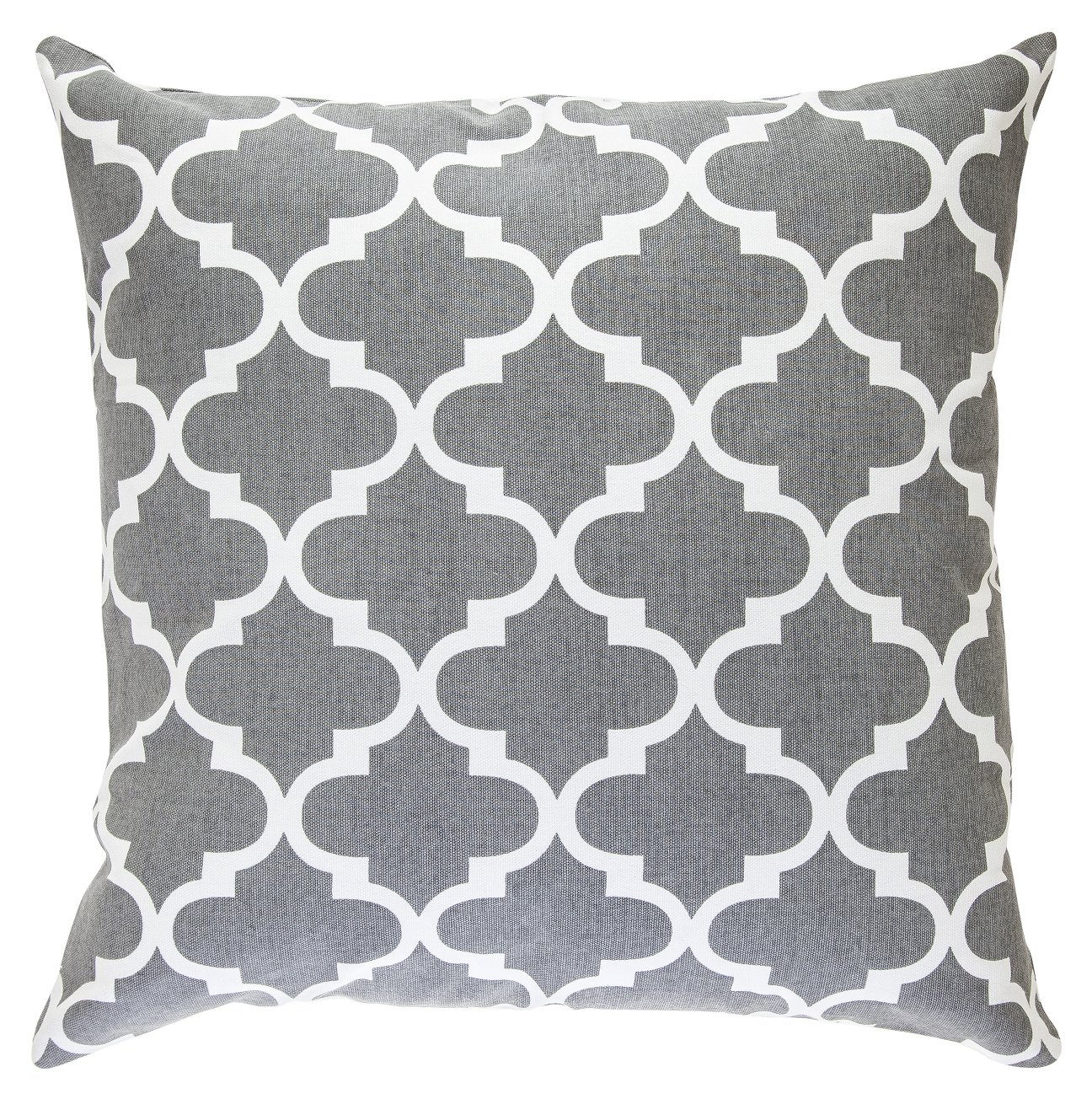 TreeWool - 2 Pezzi - Trellis Accent Decorativi Fodere per Cuscini in Cotone (50 x 50 cm, Grigio Grafite)
