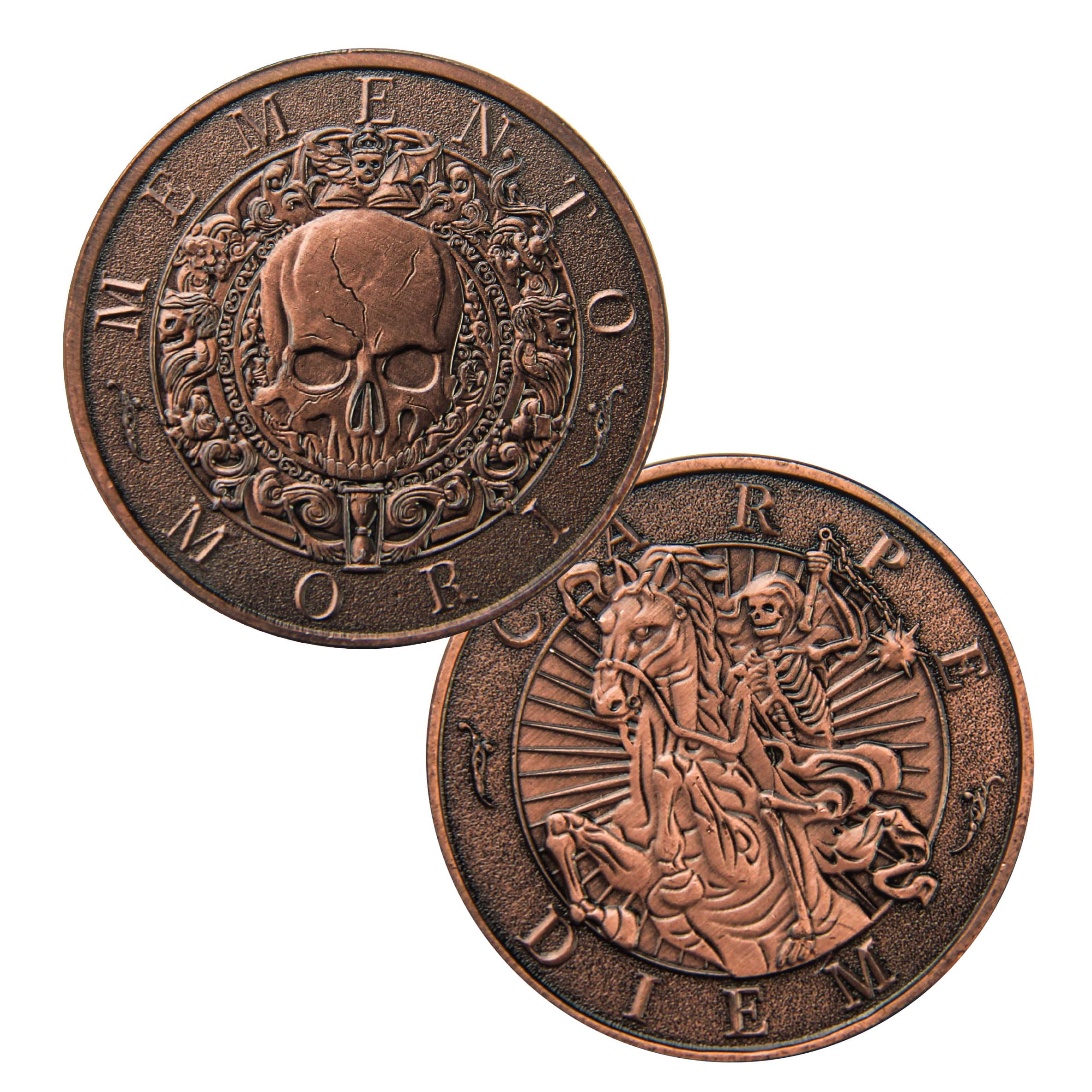 Memento Mori Coin Stoic, Momento Mori Copper Reminder Coin Coin Double Sided 40mm Stoic Coin Stoic Novelty Commemorative Coin Philosophy Daily Stoic - Worry Coin Meditation