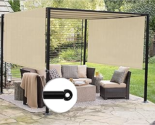 12 Backyard Pergola Patio Ideas With Privacy Screens 30 Patio Paradise 10' x 12' Pergola Canopy Replacement Cover Shade Cloth wi...