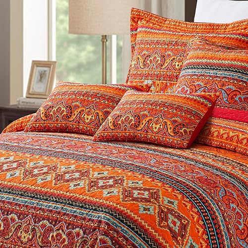 Miniatura 4 de VAPUTAR Juego de 2 fundas de cojín decorativas bohemias para sofá o cama, fundas de cojín cuadradas de 18 x 18 pulgadas, patrón jacquard a rayas