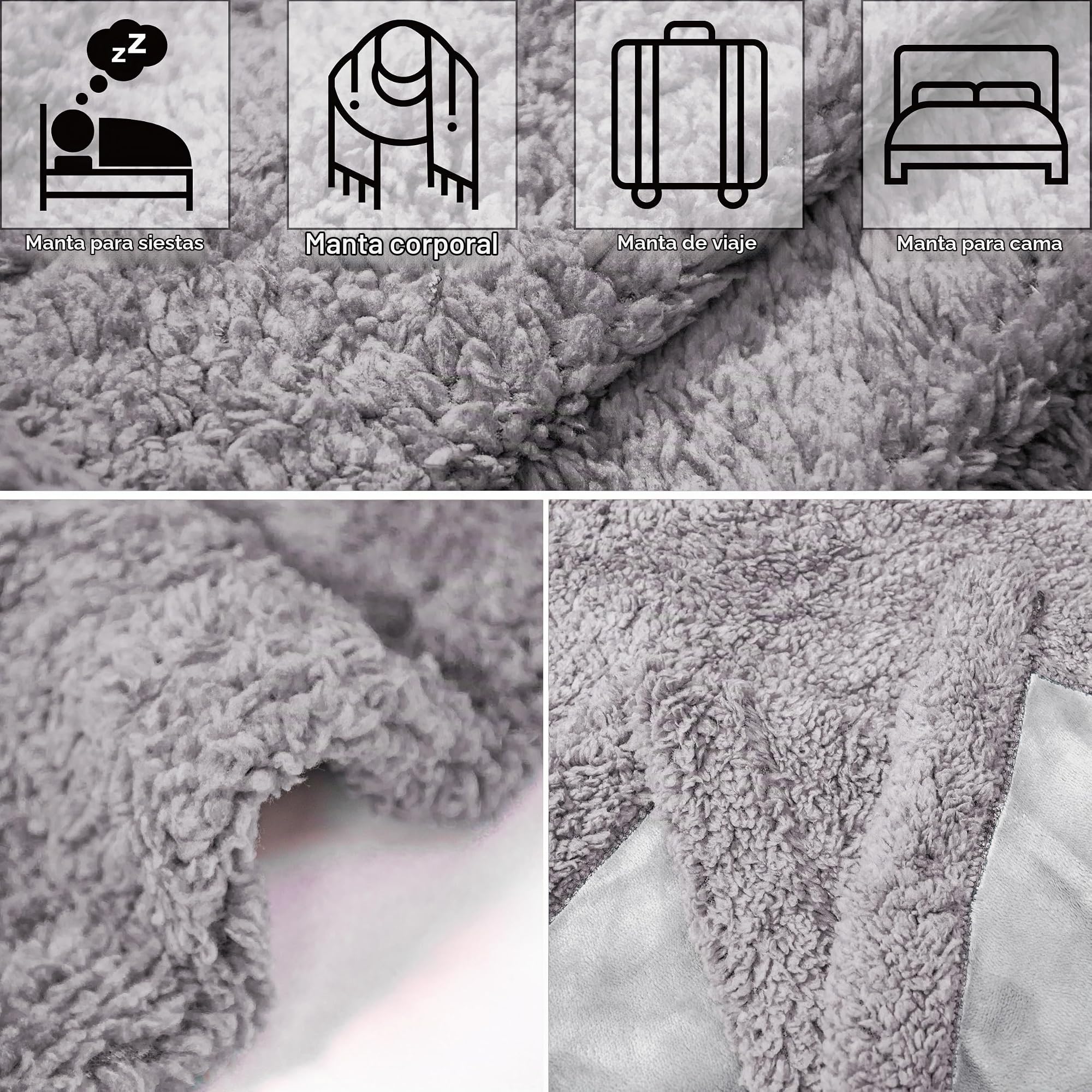 BESCH Manta Borreguillo para Sofá, Cama 220x240cm Ultra Suave, Cálida y Mullida, Manta Sherpa Polar Borreguito, Mantas Sofa de Doble Capa Reversible (Estrella)