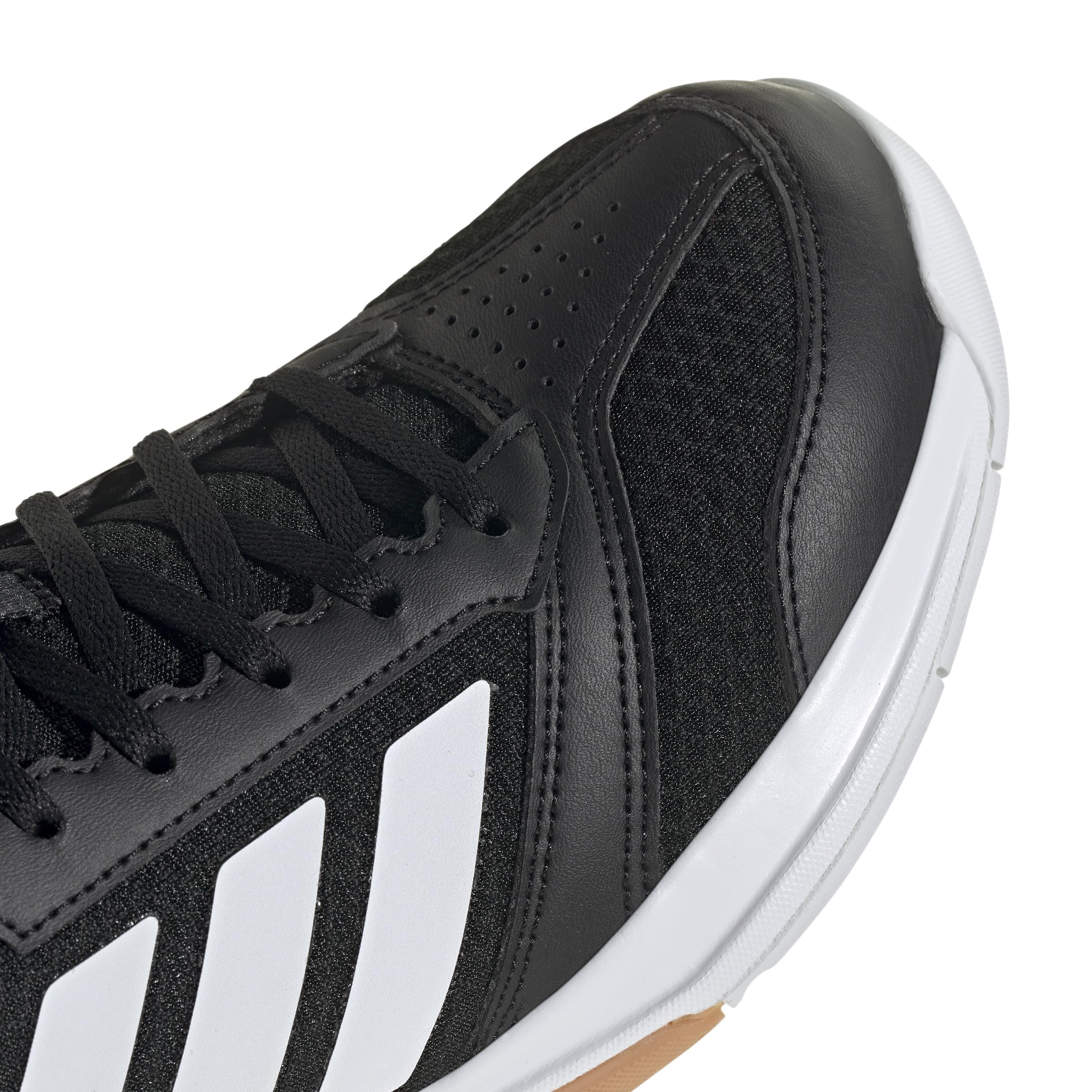 adidas Women's Ligra 8 Indoor Sneaker, Black/White/White, 10
