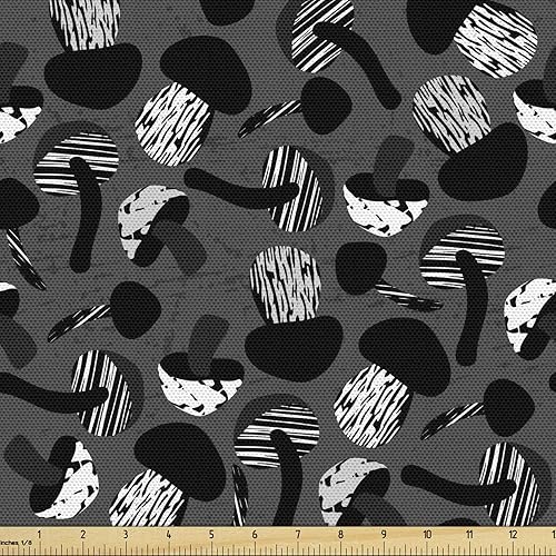 Miniatura 795 de Ambesonne The Yard - Tela de hibisco de flores tropicales en tonos de la vida real, tela decorativa para tapicería, cestas de almacenamiento