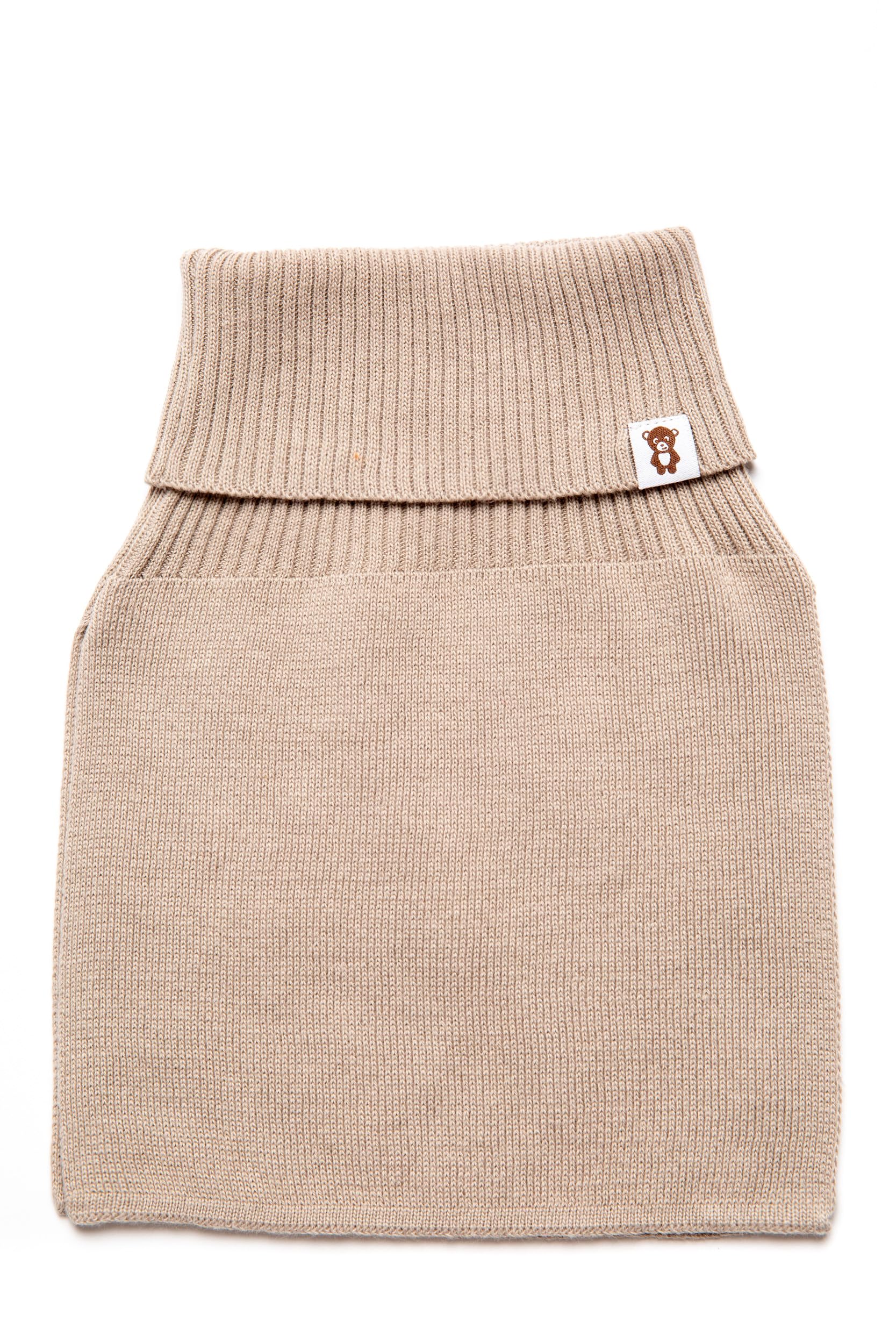 Écharpe en coton pour enfants - Écharpe tricotée super douce pour protéger le cou du froid et du vent - Printemps Écharpe à enfiler de couleur beige et rose - Pour filles et garçons de 0 à 10