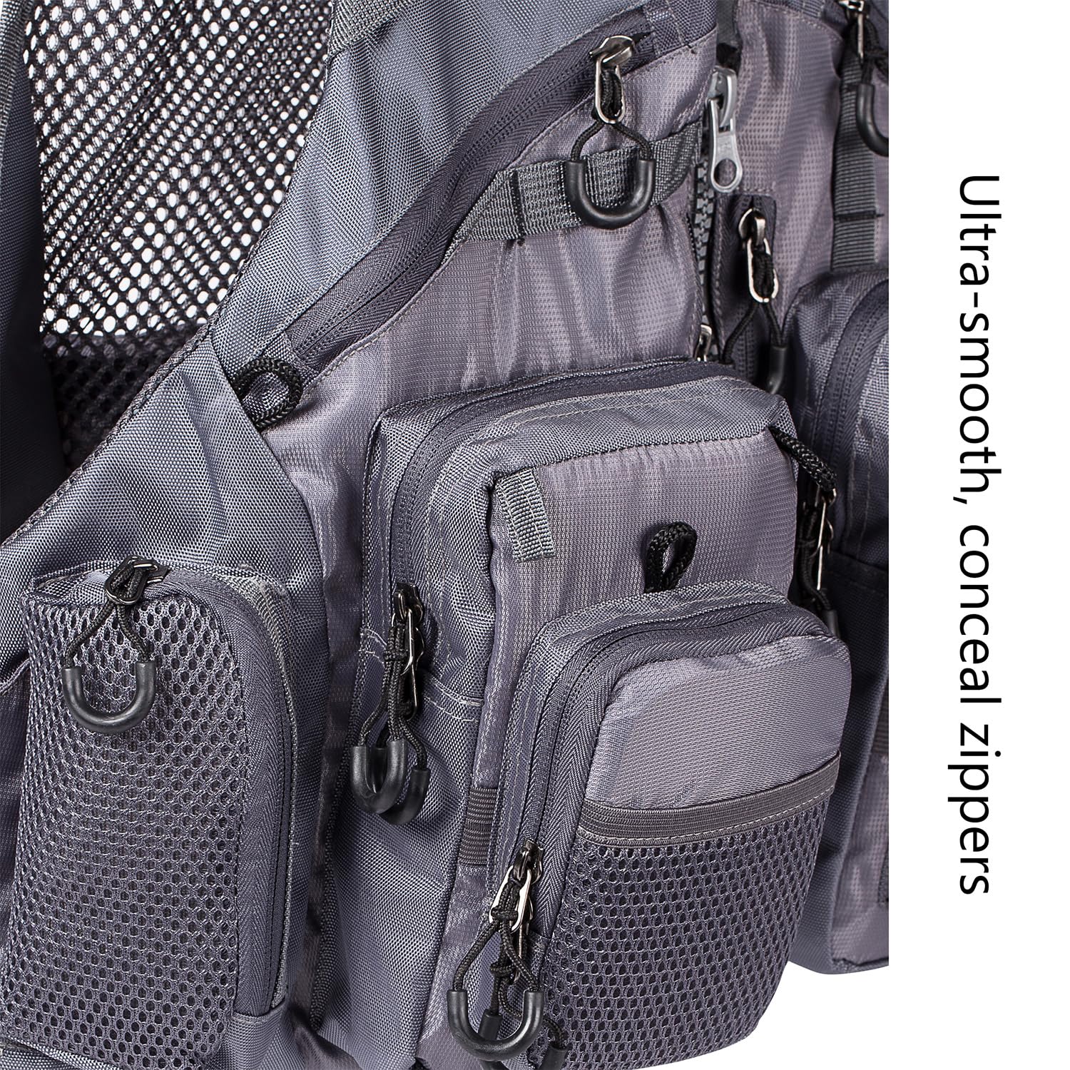 Bassdash Herren Angeln Weste Multifunktionsweste Anglerweste 20 Taschen Fliegenfischen Outdoor